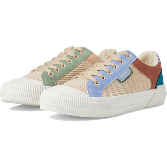 Shoes - Women's Multicolor Lace Up Cheery Comfort Plush Foam Sneaker Comfort Insole